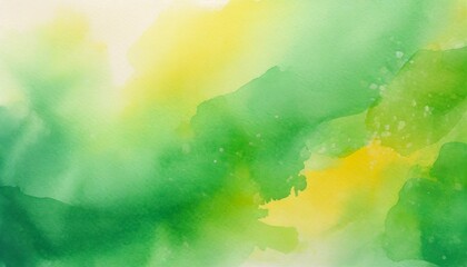 Obraz na płótnie Canvas abstract watercolor background with green and yellow gradient