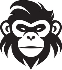 Ape and Monkey Noir Love StoryWildlife Serenade Primate Love in Vector Art