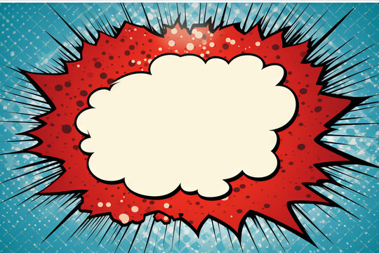 Illustration of a comic blast bubble empty of words