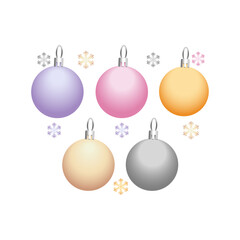 Naklejka na ściany i meble Christmas Spheres Vector Images, Vector Designs