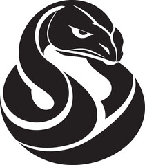 Shadowed Serpent Essence Intricate Vector DesignElegant Black Mamba Vector Snake Graphics