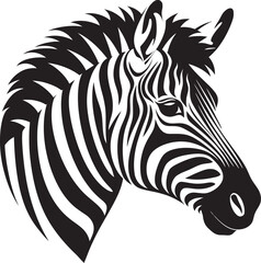 Fototapeta na wymiar Zebra Zenith Black Vector SymphonyDynamic Elegance Zebra Stripes Vector Design