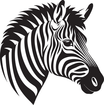 Zebra Zenith Black Vector SymphonyDynamic Elegance Zebra Stripes Vector Design