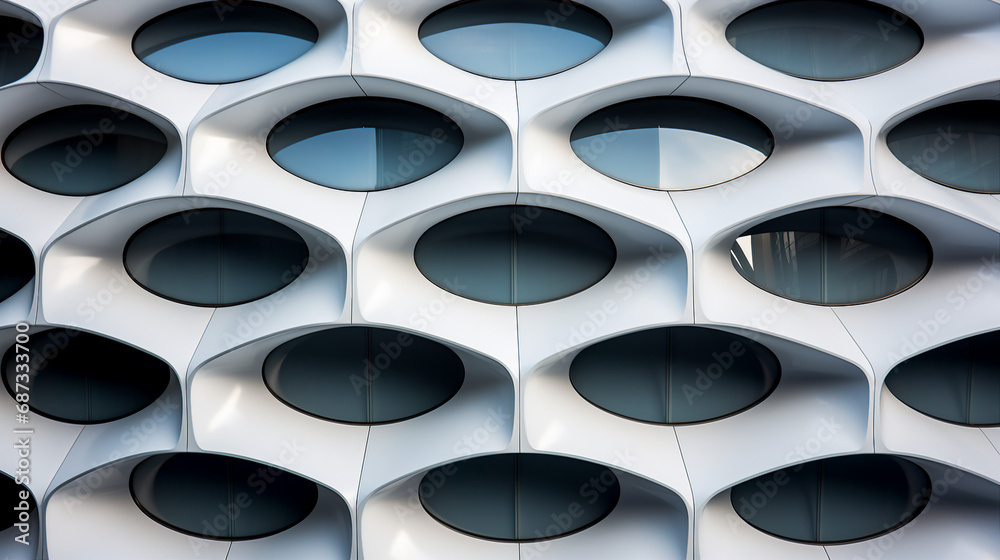Poster Architectural Abstract Futuristic Building Lines and Shapes Background