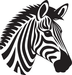 Fototapeta na wymiar Sleek Safari Symphony Zebra Pattern VectorZebra Zenith Black and White Vector Artistry