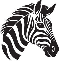 Fototapeta na wymiar Safari Dreamscape Zebra Stripes Vector BlissInk and Ivory Melody Zebra Black Vector Elegance
