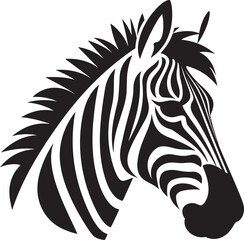 Sleek Safari Nights Zebra Black Vector DreamsMajestic Monochrome Zebra Print Vector Art