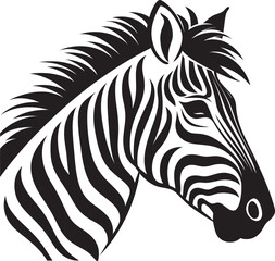 Fototapeta na wymiar Monochrome Wilderness Zebra Black Vector MagicStriped Marvel Zebra Pattern Vector Bliss
