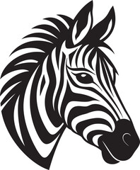 Fototapeta na wymiar Zebra Zen Black and White Vector MasterpieceInk Symphony Zebra Stripes Vector Prowess