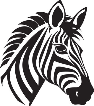 Zebra Rhapsody Unleashed Black Vector BlissAbstract Wilderness Zebra Stripes Vector Delight