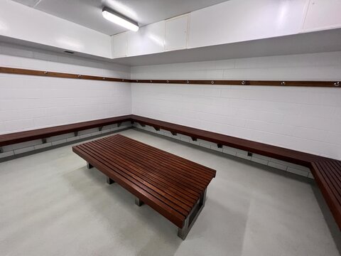 Empty public changing room