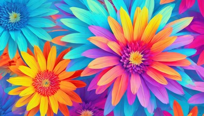 Fototapeta na wymiar colorful flower background wallpaper trippy aesthetic design