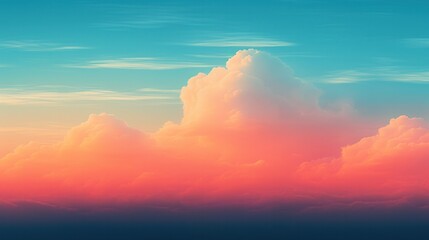 Beautiful Artistic Cloud Formations Orange and Blue Sunrise or Sunset