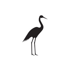 Naklejka premium Crane in cartoon, doodle style. Isolated 2d vector illustration in logo, icon style, Eps 10, black and white. AI Generative