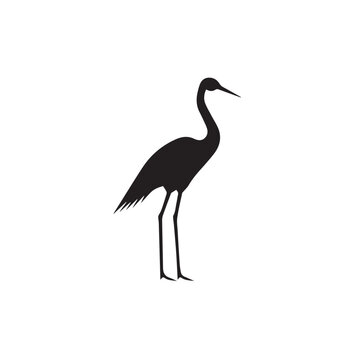 Crane in cartoon, doodle style. Isolated 2d vector illustration in logo, icon style, Eps 10, black and white. AI Generative