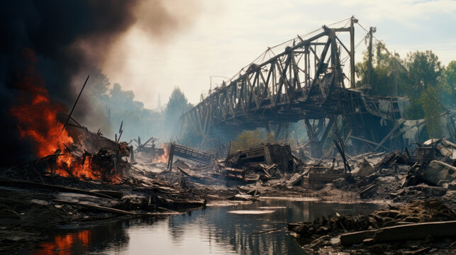 burning broken bridge generative ai