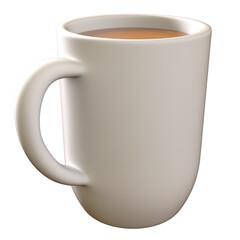 Cup Mug For tea coffee isolated 3D render Ilustration
