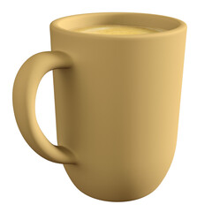 Cup Mug For tea coffee isolated 3D render Ilustration