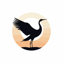 Crane in cartoon, doodle style. Isolated 2d vector illustration in logo, icon style, Eps 10. AI Generative