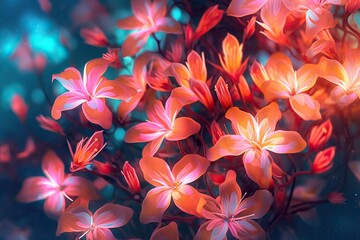 Tai flower background, concept of Exotic blossom