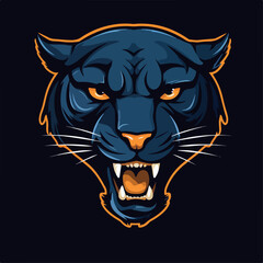 Panther in cartoon, doodle style. Isolated 2d vector illustration in logo, icon style, Eps 10. AI Generative