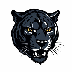Panther in cartoon, doodle style. Isolated 2d vector illustration in logo, icon style, Eps 10, black and white. AI Generative