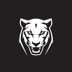 Panther in cartoon, doodle style. Isolated 2d vector illustration in logo, icon style, Eps 10, black and white. AI Generative