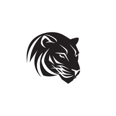 Panther in cartoon, doodle style. Isolated 2d vector illustration in logo, icon style, Eps 10, black and white. AI Generative
