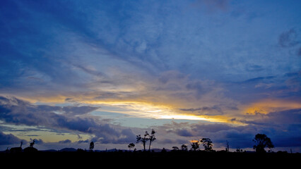 sunset in the mountains