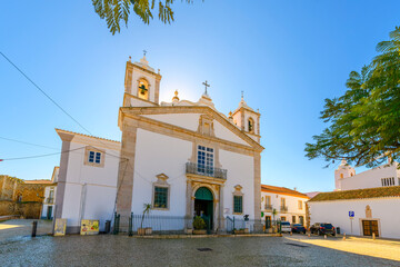 The 15th century Parish Church of Santa Maria de Lagos, also known as Church of Misericórdia, in the seaside town of Lagos, Portugal, in the Algarve region. - obrazy, fototapety, plakaty