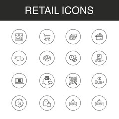 Fototapeta premium Retail icon set sheet 