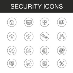Security icon sheet set