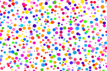 Background PNG of multi-colored dots on a transparent background for design and creativity 