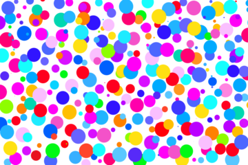 Background PNG of multi-colored dots on a transparent background for design and creativity 