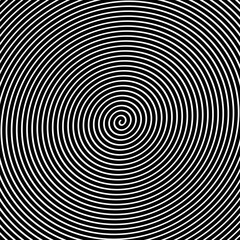 Spiral background wallpaper. Transparent black line in circle form. Single line spiral. Helix, curl, loop symbol. Flat design.