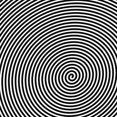 Spiral background wallpaper. Transparent black line in circle form. Single line spiral. Helix, curl, loop symbol. Flat design.