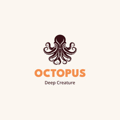 octopus logo. kraken, tentacle, logo, aquatic, ocean, seafood, monster, animal, marine