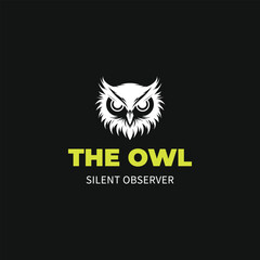 Owl vector for logo or icon,clip art, drawing Elegant minimalist style,abstract style Illustration