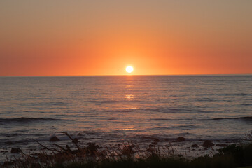 The end of the day at the ocean in Nuevo Nayarit Mexico