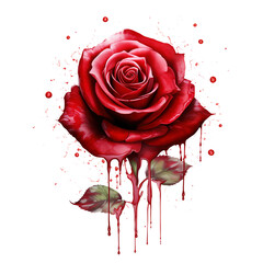 red rose isolated on transparent background Remove png, Clipping Path, pen tool