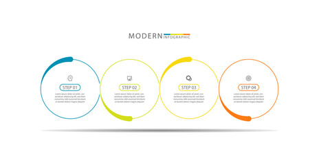 Presentation business infographic template design colorful