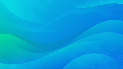 Abstract green blue Background with Wavy Shapes. flowing and curvy shapes. This asset is suitable for website backgrounds, flyers, posters, and digital art projects.