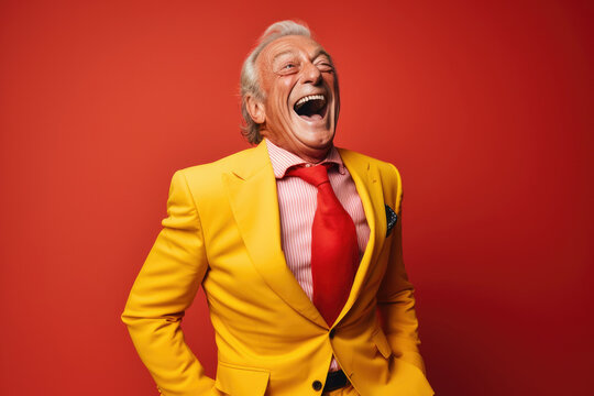 Joyful man happy male mature funny adult face person old age portrait expression senior