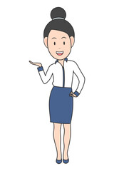Funny Employee Character Clipart Vector
