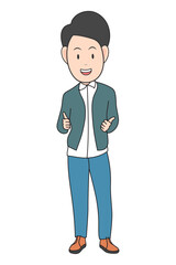 Funny Business Cartoon Illustration Vector
