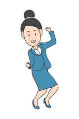 Funny Employee Character Clipart Graphic
