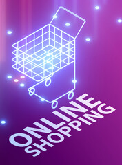 Online shopping concept with smartphone - 3d rendering