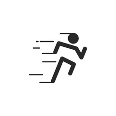 Runner Silhouette Running Fast icon