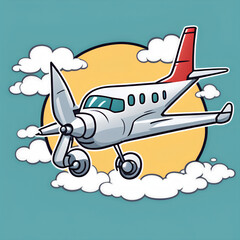 Naklejka premium airplane