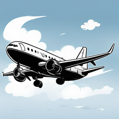Naklejka premium airplane